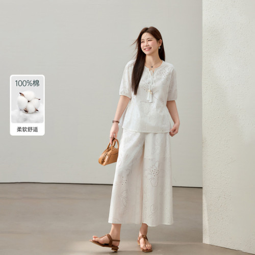【復古波嬉度假風慵懶風兩件套裝】纖莉秀大碼女裝胖mm2025夏新款