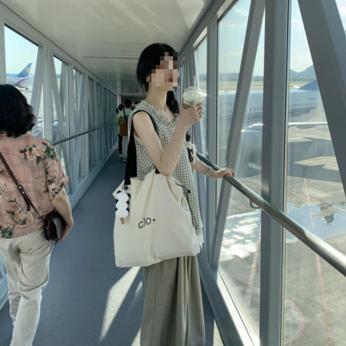 時尚套裝女夏季韓系復古格子花邊領口無袖背心搭配濶腿長褲兩件套