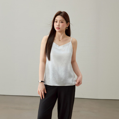 【100%醋酸】戀夏風清爽垂感背心吊帶纖莉秀大碼女裝胖mm夏裝新款