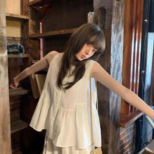 新款韓系甜美減齡娃娃衫裙褲時尚套裝女夏季高級感上衣褲子兩件套