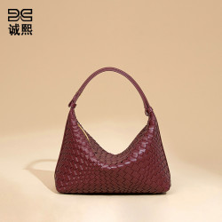 潮流百搭手工編織包時尚簡約飯盒手提包高級感小衆單肩腋下包