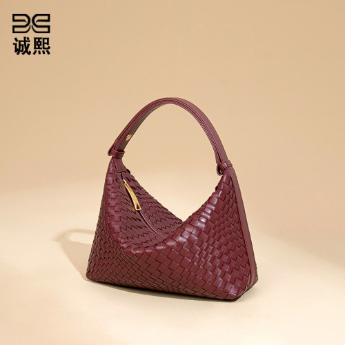 潮流百搭手工編織包時尚簡約飯盒手提包高級感小衆單肩腋下包