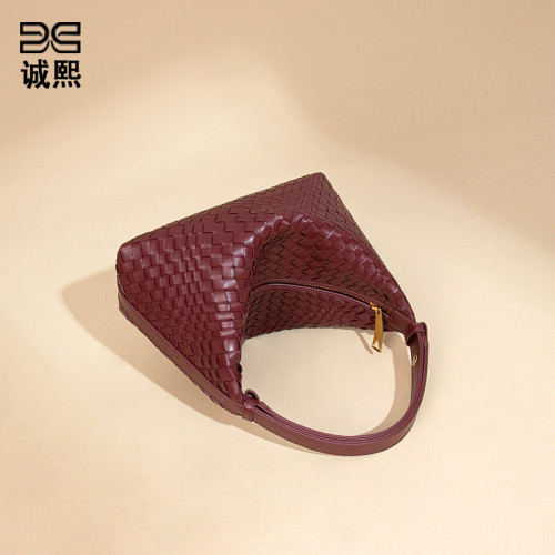 潮流百搭手工編織包時尚簡約飯盒手提包高級感小衆單肩腋下包