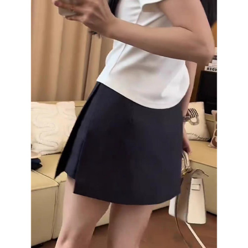 刺綉小馬褲裙a字裙新款顯瘦高檔西裝包臀短裙高腰半身裙開叉裙褲