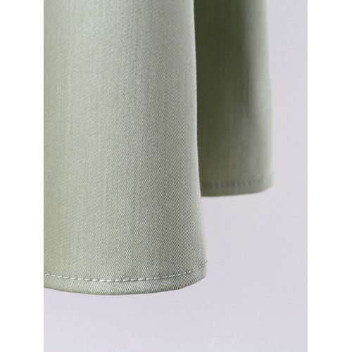 復古簡約高腰垂感西裝裙女2025春夏女裝寬鬆氣質小個子綠色半身裙