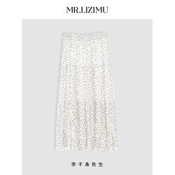 李子木2025新款波點半身裙女夏a字裙梨型身材遮胯顯瘦高腰中長裙