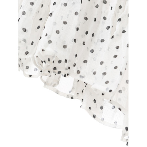 李子木2025新款波點半身裙女夏a字裙梨型身材遮胯顯瘦高腰中長裙