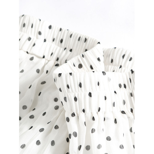 李子木2025新款波點半身裙女夏a字裙梨型身材遮胯顯瘦高腰中長裙