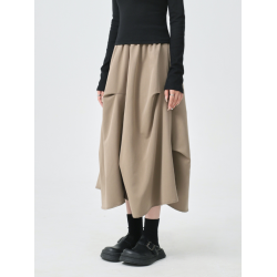 NHOO恩逅 不規則褶皺a字半身繖裙女夏季戶外速乾2025新款中長薄款