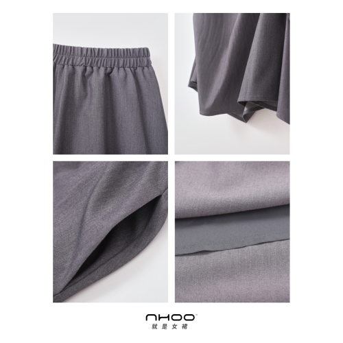 NHOO恩逅 不規則褶皺a字半身繖裙女夏季戶外速乾2025新款中長薄款 NHOO恩逅 不規則褶皺a字半身繖裙女夏季戶外速乾2025新款中長薄款