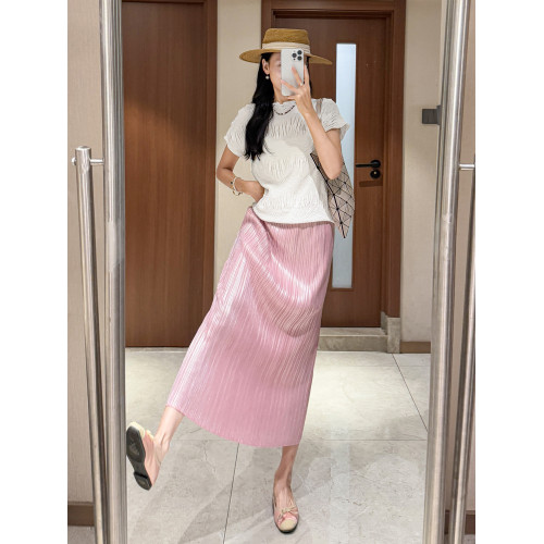 韓女士夏季高級感短袖黑色t恤褶皺半身裙子氣質穿搭一整套裝