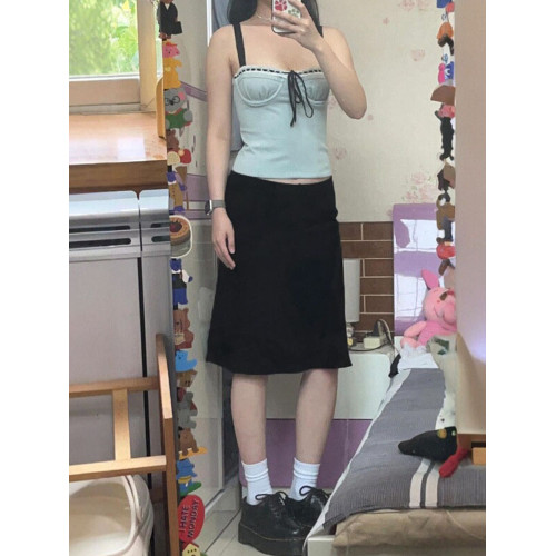 美式辣妹半身裙女大碼梨型身材魚尾裙微胖妹妹mm顯瘦遮胯a字中裙