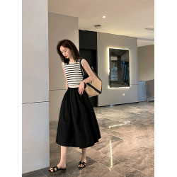 張小某【月光白】a字半身裙女秋季新款高腰中長款大擺繖裙子Q8324