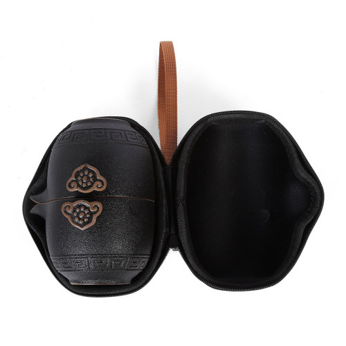 鈞瓷旅行茶具可攜式粗陶一壺五杯戶外泡茶壺快客杯旅行陶瓷功夫茶具 鈞瓷旅行茶具可攜式粗陶一壺五杯戶外泡茶壺快客杯旅行陶瓷功夫茶具