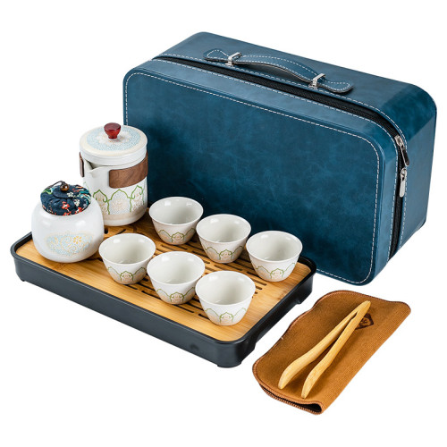 旅行茶具套裝戶外可攜式快客杯旅遊防燙泡茶壺茶盤辦公商務禮品 旅行茶具套裝戶外可攜式快客杯旅遊防燙泡茶壺茶盤辦公商務禮品