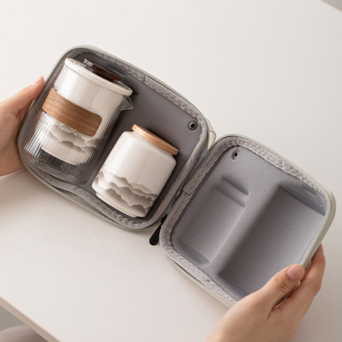 羊脂玉白瓷國潮水墨旅行茶具一壺四六杯新中式快客杯輕奢商務禮品 羊脂玉白瓷國潮水墨旅行茶具一壺四六杯新中式快客杯輕奢商務禮品