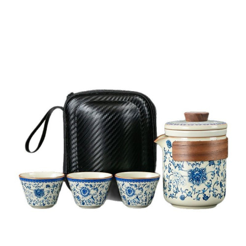 旅行茶具套裝可攜式收納快客杯戶外車用露營泡茶壺活動禮品 旅行茶具套裝可攜式收納快客杯戶外車用露營泡茶壺活動禮品