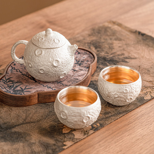 星球999鎏銀旅行茶具可攜式戶外車用一壺兩杯茶壺茶杯小套裝 星球999鎏銀旅行茶具可攜式戶外車用一壺兩杯茶壺茶杯小套裝