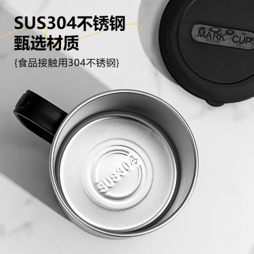 新款馬克杯高顔值304不鏽鋼咖啡杯創意辦公室密封帶蓋茶水杯子