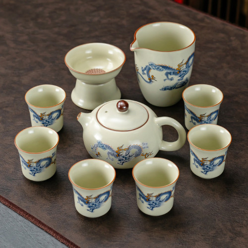 整套汝窰功夫茶具西施壺套裝簡約陶瓷泡茶杯辦公家用套裝 整套汝窰功夫茶具西施壺套裝簡約陶瓷泡茶杯辦公家用套裝