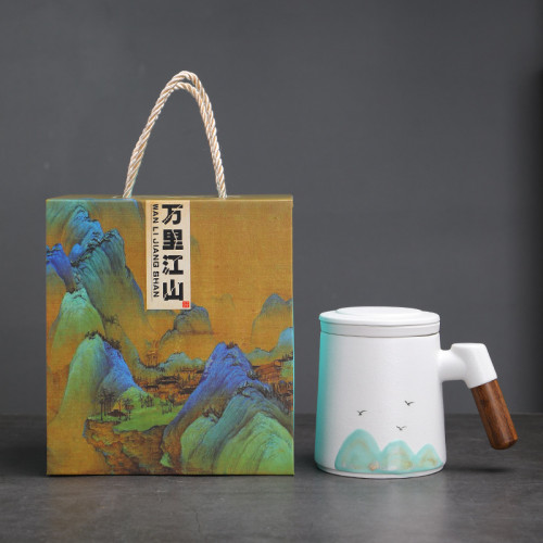 粗陶馬克杯辦公杯茶水分離泡茶杯筆電U盤書簽禮盒裝伴手禮商務 粗陶馬克杯辦公杯茶水分離泡茶杯筆電U盤書簽禮盒裝伴手禮商務