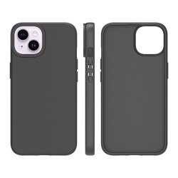蘋果15手機殼磨砂適用iPhone14Promax黑色矽膠保護套素材加厚