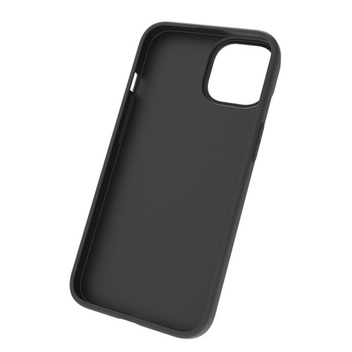 蘋果15手機殼磨砂適用iPhone14Promax黑色矽膠保護套素材加厚