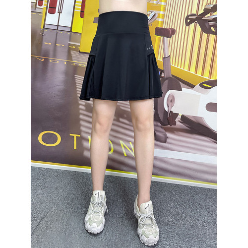 運動短裙褲女速乾防走光大碼夏季胖mm寬松冰絲薄款跑步健身網球裙