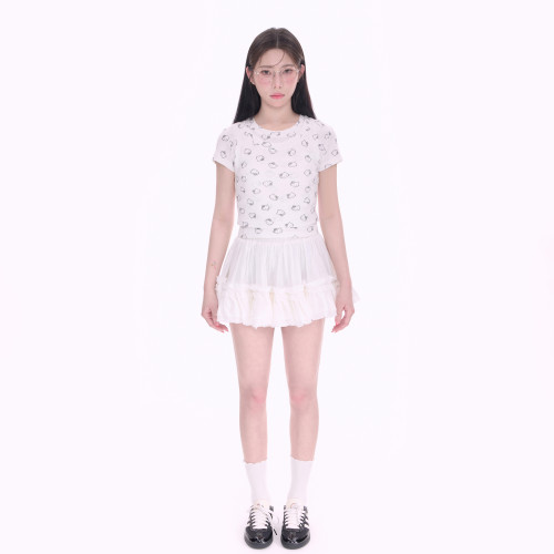 NCXK蛋糕慕斯少女蓬蓬裙重工南瓜褲裙短裙可愛俏皮百搭QZ028