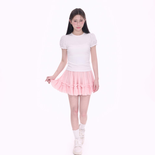 NCXK蛋糕慕斯少女蓬蓬裙重工南瓜褲裙短裙可愛俏皮百搭QZ028