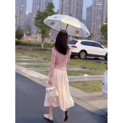 高級動感哥弟夏季新款高腰流光紗a字半身裙女桑蠶絲飄逸中長裙子