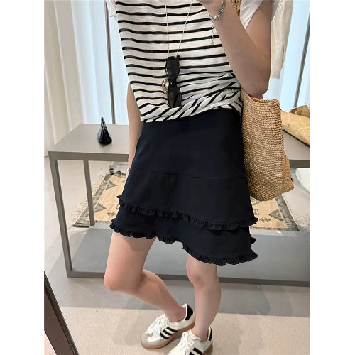 2025夏季新款百搭高腰顯瘦短裙女寬松休閒時尚半身短裙  YOYO3392