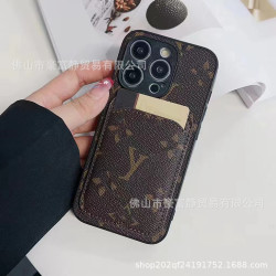 適用蘋果16Promax手機殼14Pro全包皮質插卡13高級x復古風12小衆XR