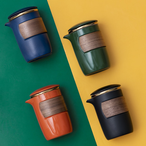 可攜式旅行茶具套裝簡易功夫泡茶壺茶杯戶外包單人七彩祥雲快客杯 可攜式旅行茶具套裝簡易功夫泡茶壺茶杯戶外包單人七彩祥雲快客杯