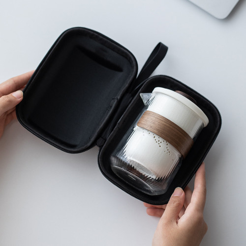 高檔旅行茶具套裝中秋商務禮品玻璃戶外一壺三杯玉瓷快客杯泡茶壺 高檔旅行茶具套裝中秋商務禮品玻璃戶外一壺三杯玉瓷快客杯泡茶壺