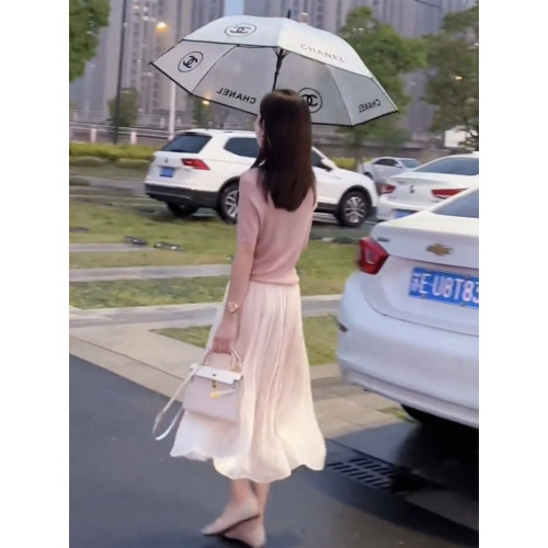 流光紗半身裙女夏季2025大碼中長款百搭顯瘦氣質繖裙子仙女百褶裙