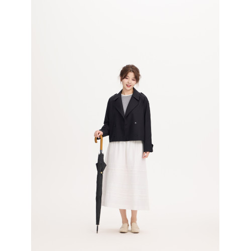 REST HEART 2025春季新品 高腰松緊百搭花邊半身裙