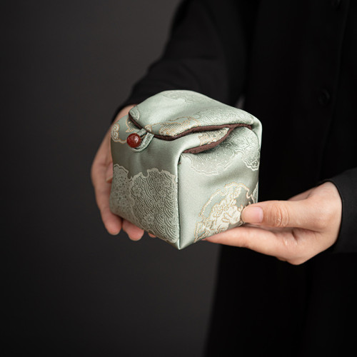 織錦茶杯收納小布袋主人杯收納可攜式茶杯袋收納包功夫旅行茶具配件 織錦茶杯收納小布袋主人杯收納可攜式茶杯袋收納包功夫旅行茶具配件