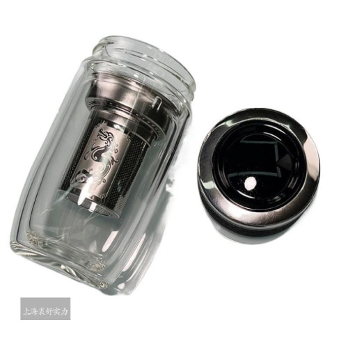 雙層玻璃杯加厚隔熱鵞蛋茶水分離泡茶杯男女車用個人喝水杯子 雙層玻璃杯加厚隔熱鵞蛋茶水分離泡茶杯男女車用個人喝水杯子