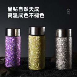 雙層純鈦保溫杯鈦杯高檔商務禮品杯女士可攜式迷你隨手口袋杯鈦水杯