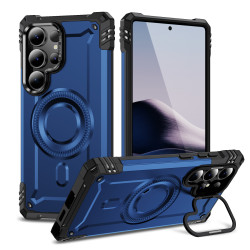 軍備盔甲適用三星S25Ultra磁吸手機殼A16鏡頭支架S24FE防摔保護套