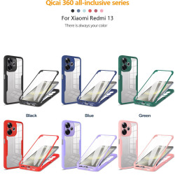 適用紅米13殼膜一體手機殼 小米PocoF6Pro琪彩360全包防摔保護殼