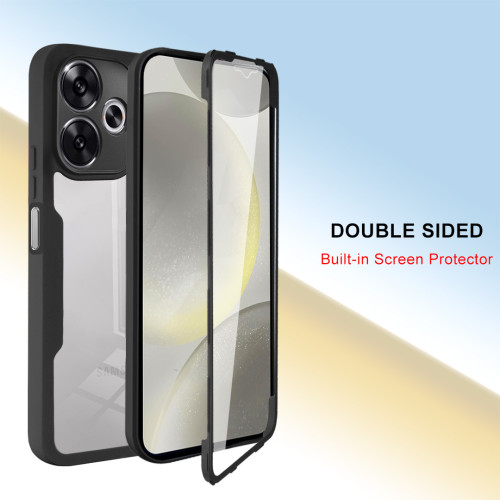適用紅米13殼膜一體手機殼 小米PocoF6Pro琪彩360全包防摔保護殼