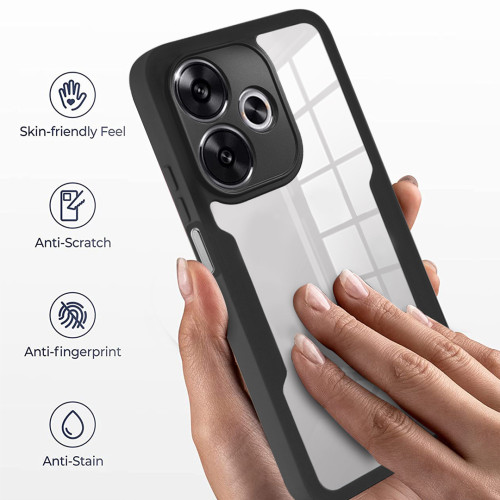 適用紅米13殼膜一體手機殼 小米PocoF6Pro琪彩360全包防摔保護殼