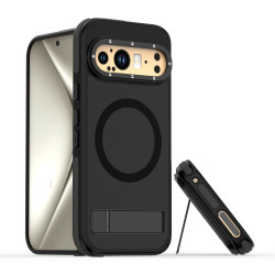 適用谷歌Pixel9Pro訊彩手機殼電鍍透明Pixel9磁吸支架防摔保護套