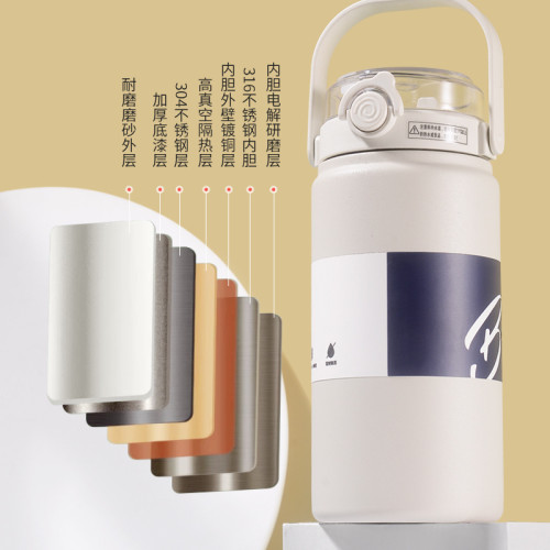 網紅新款大容量保溫杯戶外運動兩用手提壺316不鏽鋼高顔值雙飲杯 網紅新款大容量保溫杯戶外運動兩用手提壺316不鏽鋼高顔值雙飲杯