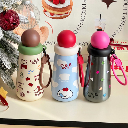 高顔值不鏽鋼卡通保溫杯迷你可攜式隨手杯女學生聖誕小巧伴手禮水杯