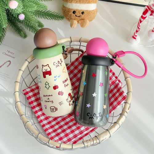 高顔值不鏽鋼卡通保溫杯迷你可攜式隨手杯女學生聖誕小巧伴手禮水杯