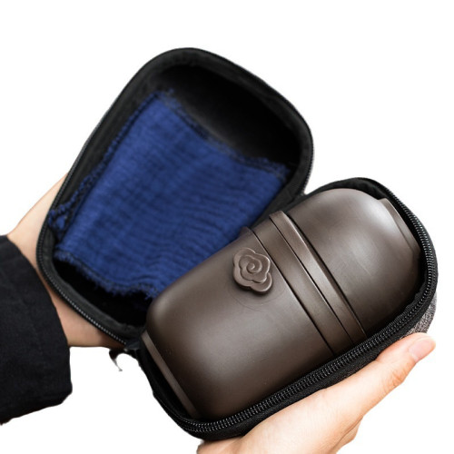 出門旅遊旅行茶具一壺四杯可攜式快客杯紫砂茶杯一人用車用旅行隨 出門旅遊旅行茶具一壺四杯可攜式快客杯紫砂茶杯一人用車用旅行隨