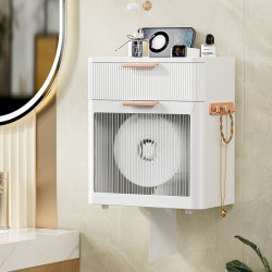 洗臉巾收納盒壁掛式一次性潔面巾紙巾盒衛生間面巾紙置物架免打孔